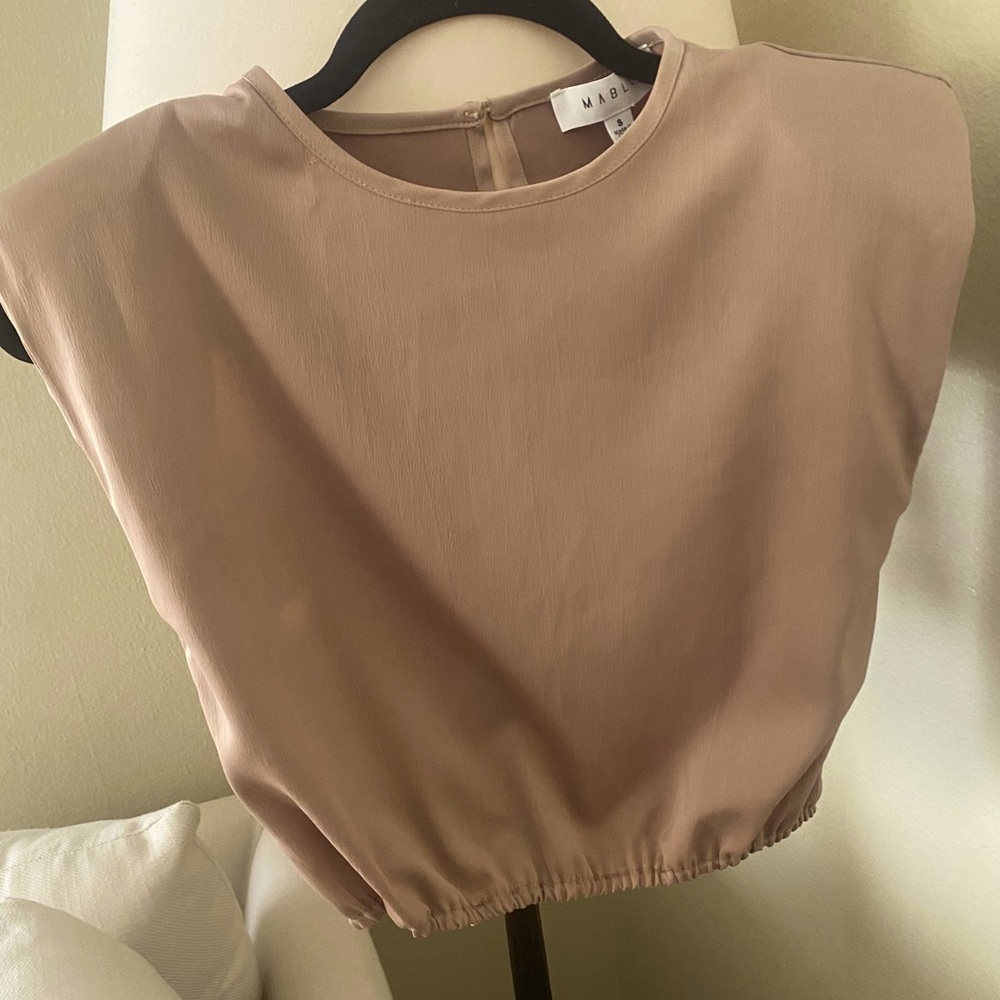 MARBLE Taupe Blouse